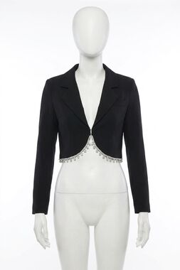 NEW LINE AND DOT vaughn cropped blazer in black